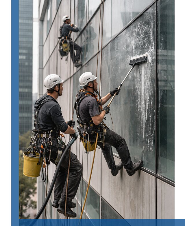 Профессиональная высотная мойка фасадов зданий в Орске