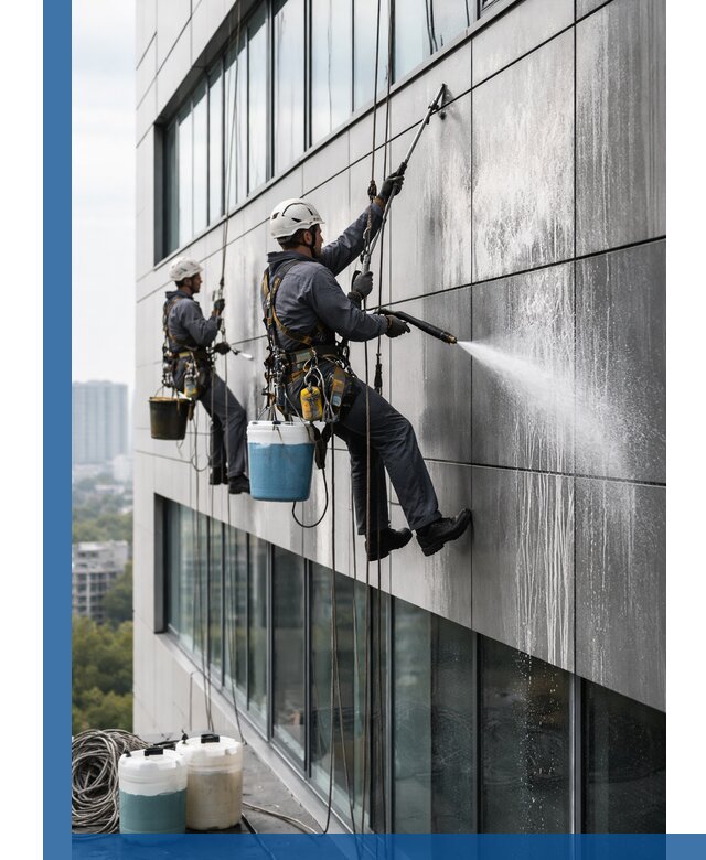 Профессиональная мойка вентилируемых фасадов в Орске