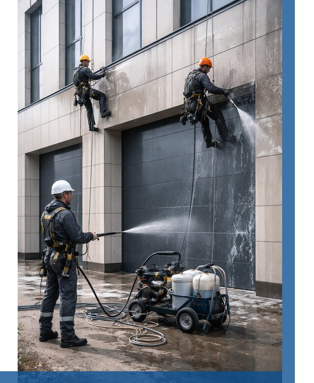 Послестроительная мойка фасада в Орске от 310 р. | ВЫСОТНИК-Рск