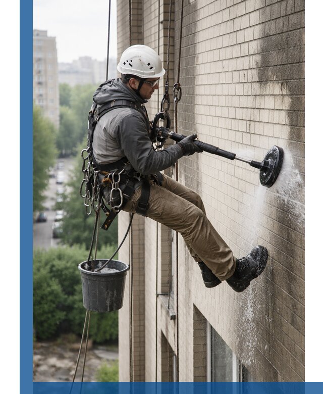 Очистка фасада от копоти в Орске профессионально и безопасно