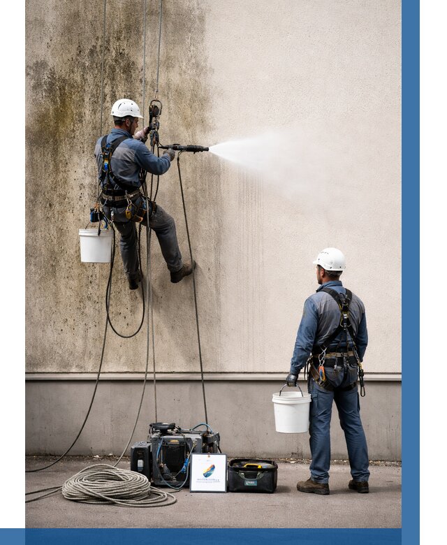 Очистка фасада от плесени в Орске от 310 р. | ВЫСОТНИК-Рск