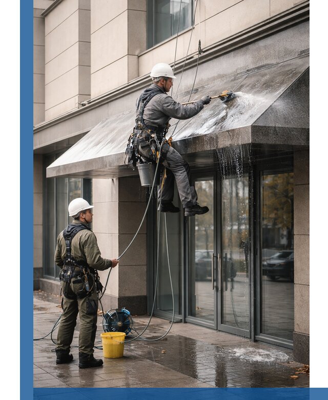 Профессиональная мойка козырьков и навесов в Орске