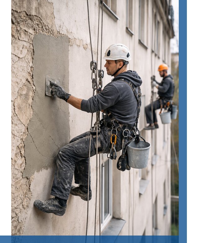 Восстановление штукатурки фасада в Орске от 1241 р. | ВЫСОТНИК-Рск