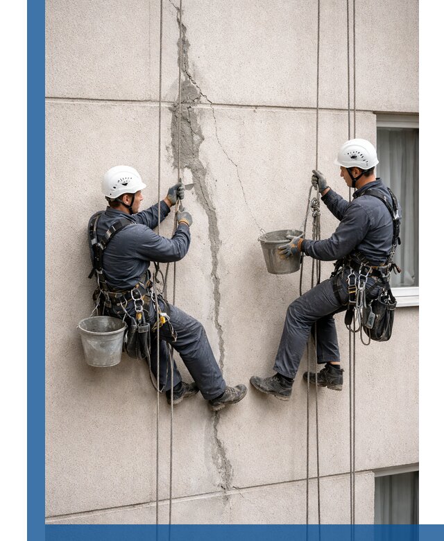 Заделка трещин на фасаде в Орске с гарантийным ремонтом