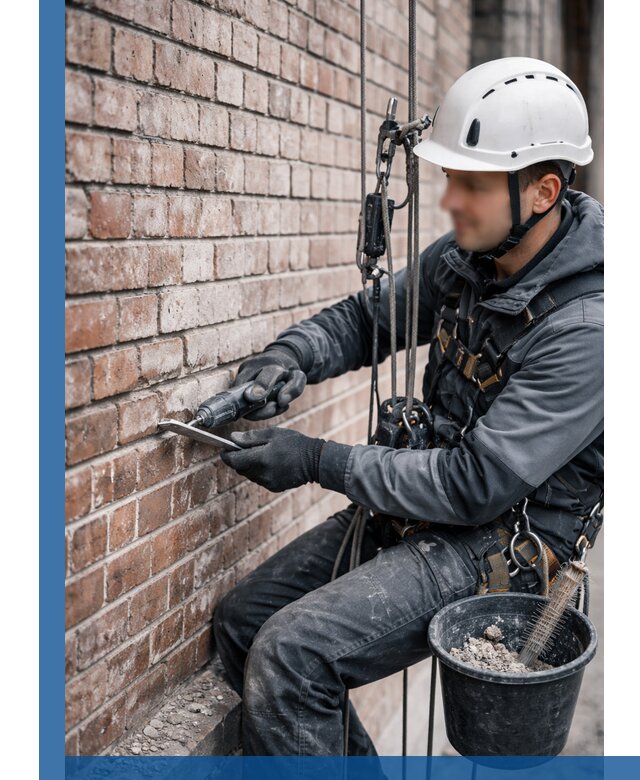 Расшивка кирпичных швов фасадов и стен, ремонт в Орске