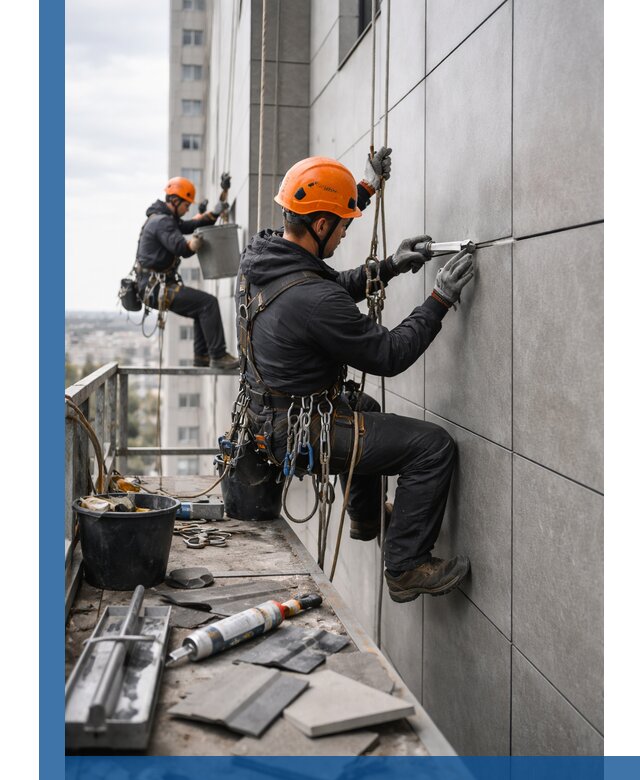 Профессиональный ремонт фасада из керамогранита в Орске