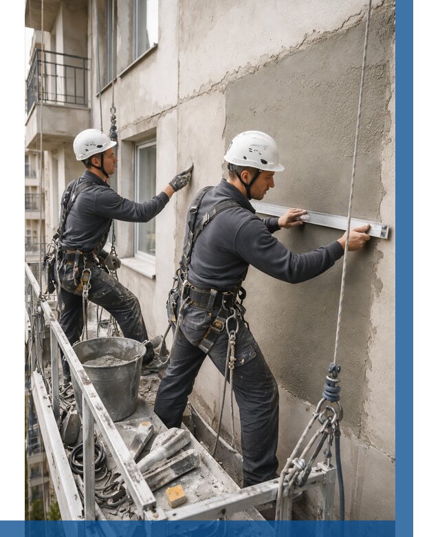 Штукатурка фасада на высоте в Орске от 931 р. | ВЫСОТНИК-Рск