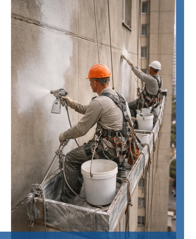 Грунтовка фасада на высоте в Орске от 124 р. | ВЫСОТНИК-Рск