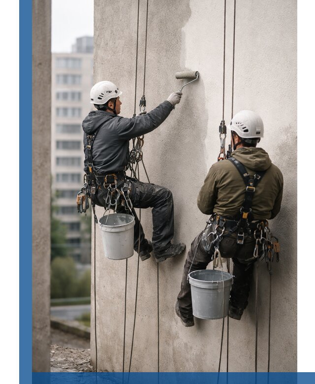 Покраска фасадов высотными альпинистами в Орске с гарантией