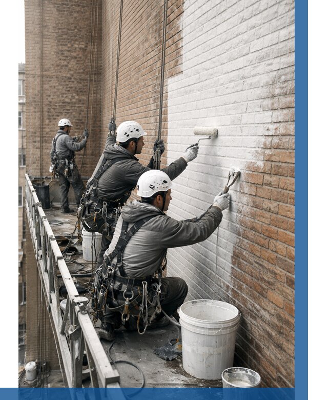 Покраска кирпичного фасада в Орске от 362 р. | ВЫСОТНИК-Рск