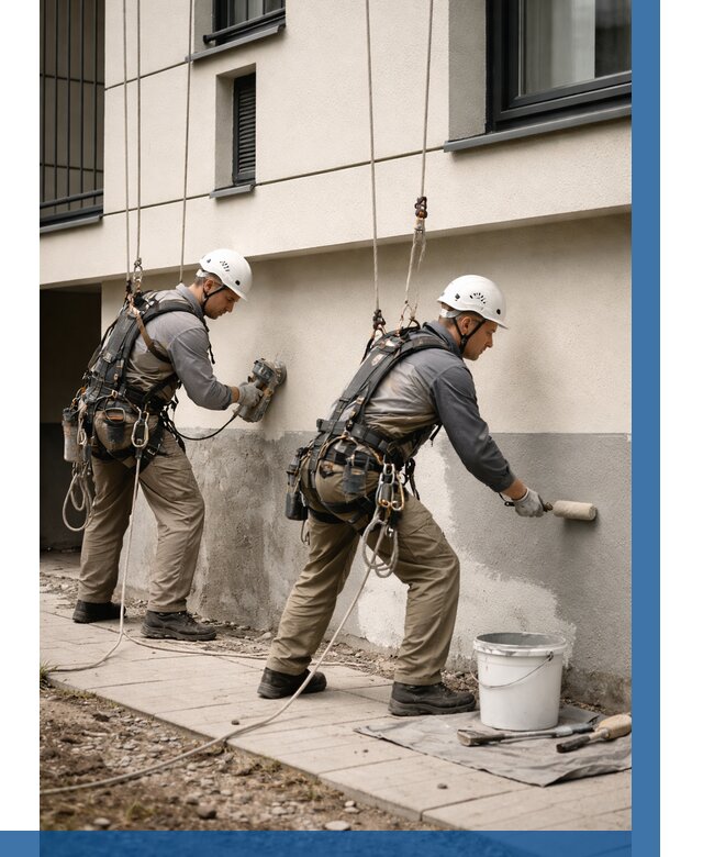 Окраска цоколя здания в Орске от 465 р. под ключ | ВЫСОТНИК-Рск