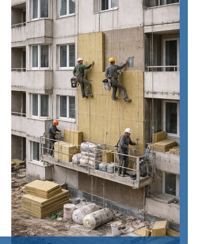 Утепление фасада минватой в Орске от 1551 р. | ВЫСОТНИК-Рск