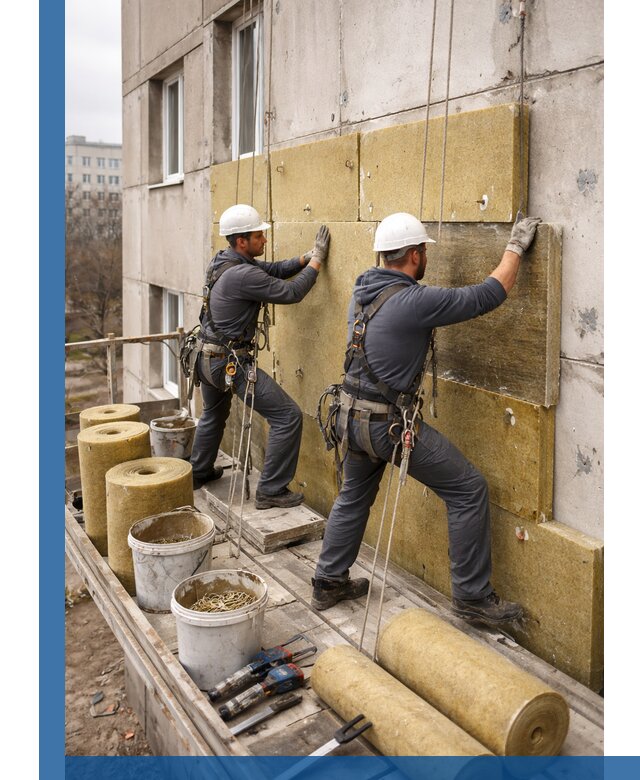 Утепление фасада минватой в Орске под ключ с гарантией