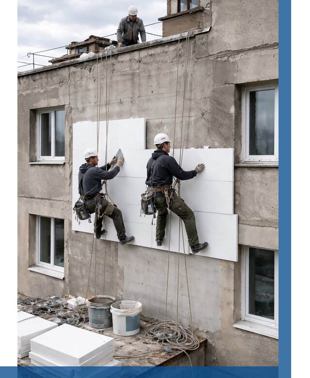 Утепление фасада пенополистиролом в Орске от 1861 р. | ВЫСОТНИК-Рск