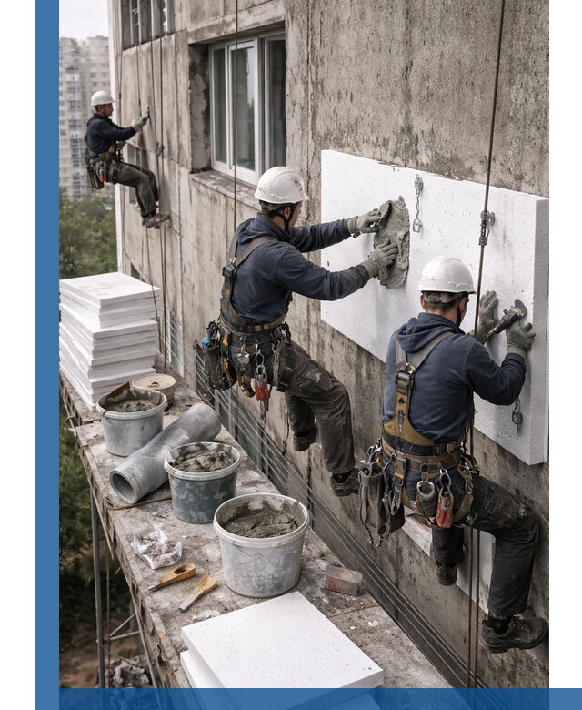 Утепление фасада пенополистиролом в Орске под ключ