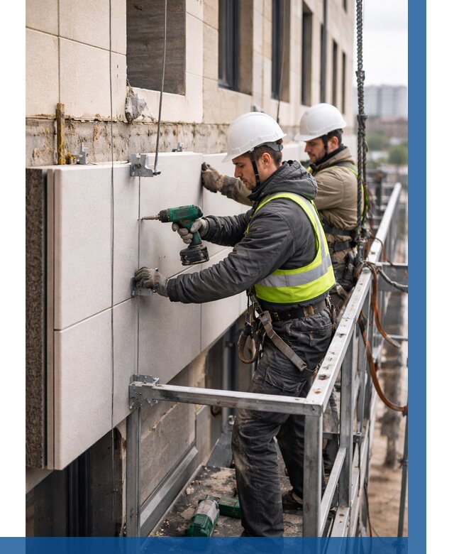 Монтаж фасадных термопанелей в Орске от 1551 р. | ВЫСОТНИК-Рск