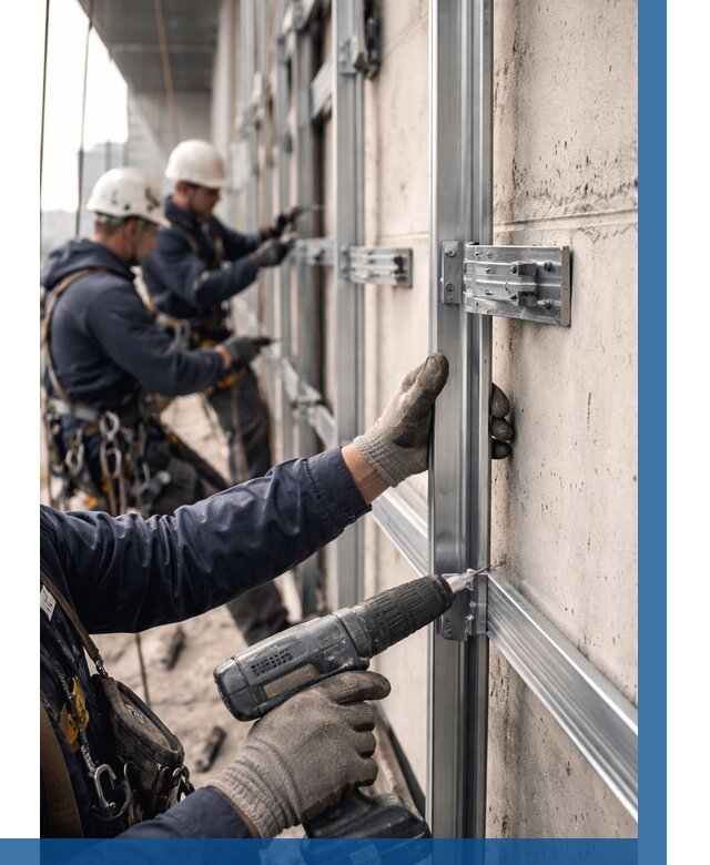 Монтаж подсистемы вентфасада в Орске от 879 р. | ВЫСОТНИК-Рск