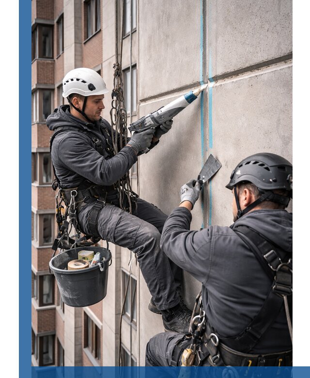 Вторичная герметизация швов фасада и кровли в Орске