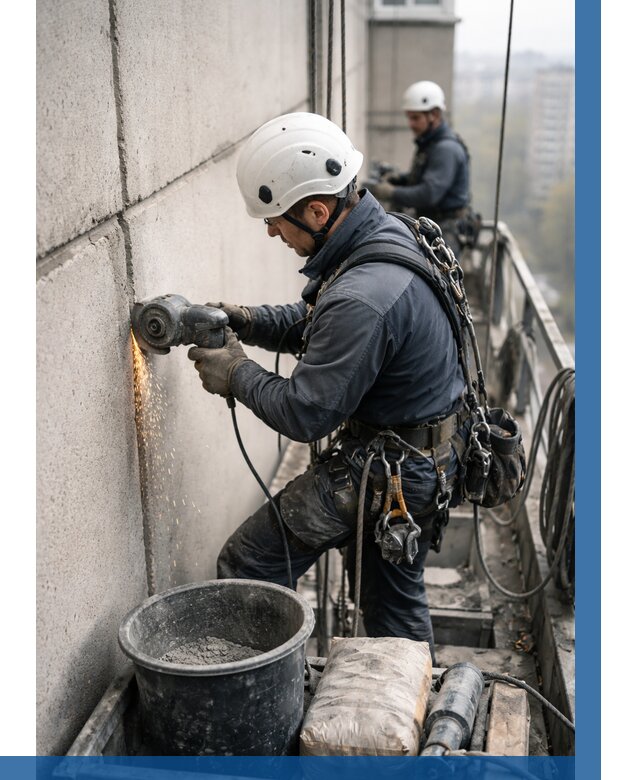 Штробление межпанельных швов в Орске от 1241 р. | ВЫСОТНИК-Рск