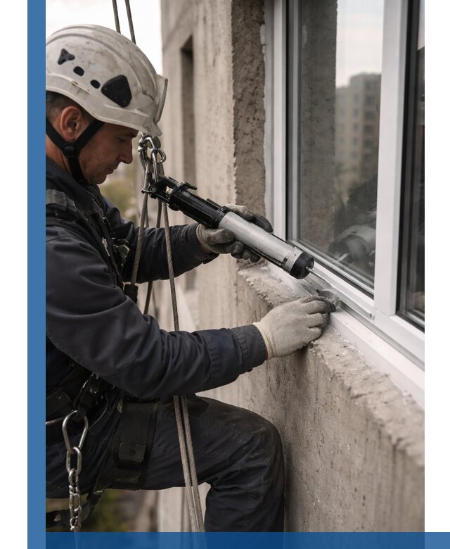 Герметизация оконных швов снаружи в Орске профессионально