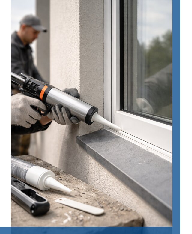 Герметизация монтажных швов окон в Орске от 672 р. | ВЫСОТНИК-Рск