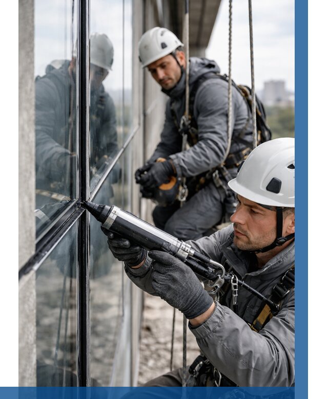 Герметизация витражных швов в Орске от 672 р. | ВЫСОТНИК-Рск