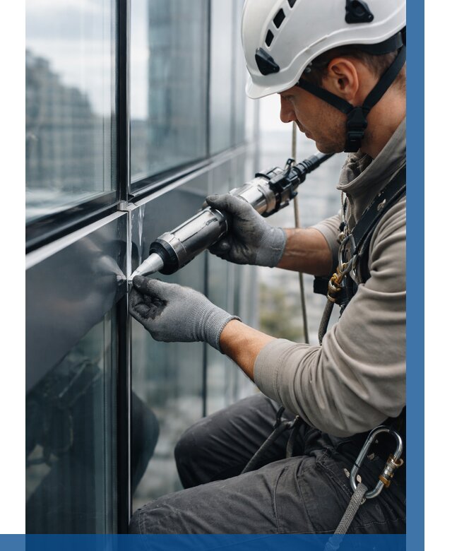 Герметизация стыков витража в Орске от 1241 р. | ВЫСОТНИК-Рск