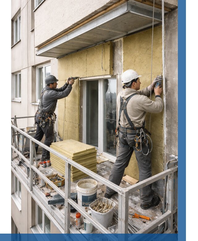 Утепление балкона снаружи в Орске от 1654 р. под ключ ВЫСОТНИК-Рск