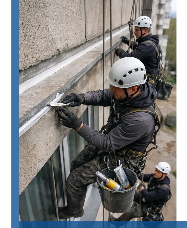 Герметизация примыкания балкона в Орске под ключ с гарантией