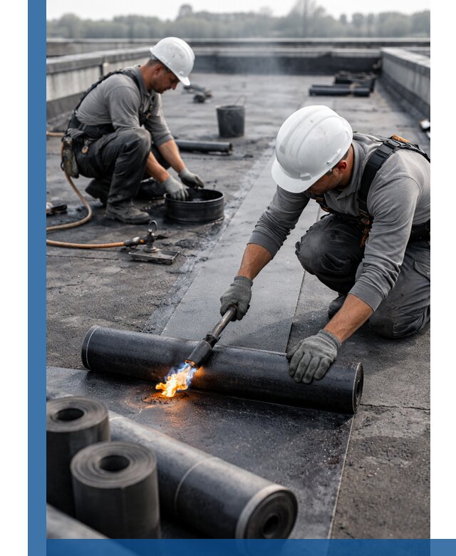 Ремонт рулонной кровли в Орске герметизация и восстановление