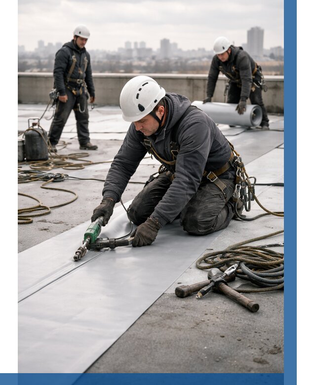 Ремонт мембранной кровли в Орске от 1861 р./м2 | ВЫСОТНИК-Рск