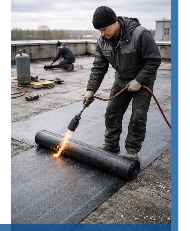 Ремонт наплавляемой кровли в Орске от 724 р. | ВЫСОТНИК-Рск