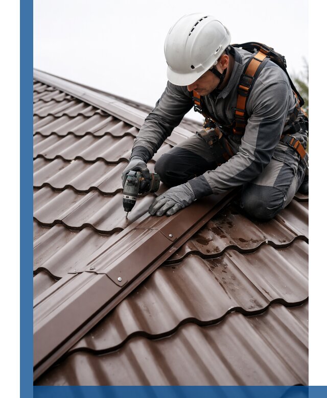 Ремонт металлочерепицы на крыше в Орске профессионально