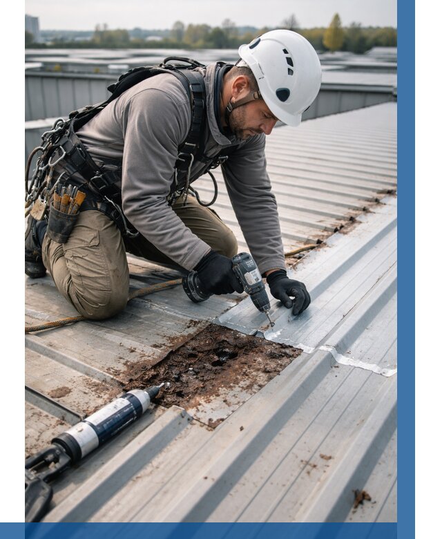 Ремонт профнастила на кровле в Орске от 724 р. | ВЫСОТНИК-Рск