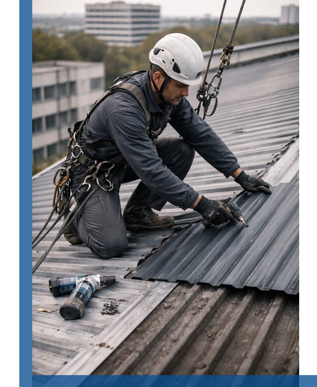 Ремонт профнастила на кровле в Орске, работы под ключ