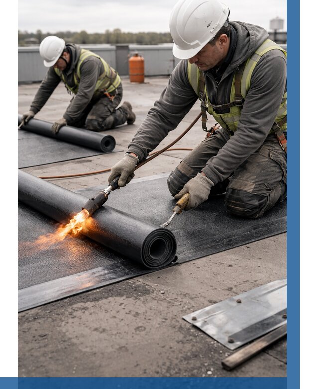 Монтаж наплавляемой кровли в Орске от 879 р. — ВЫСОТНИК-Рск