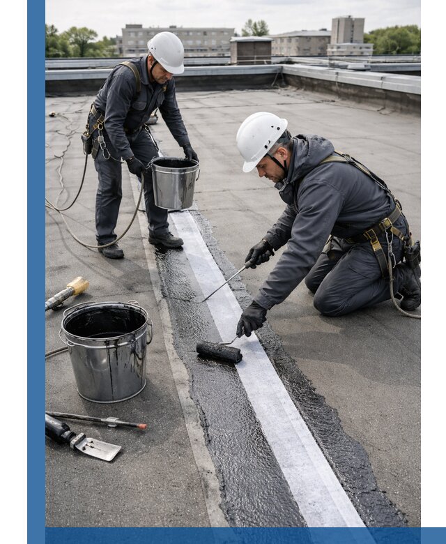 Гидроизоляция кровли мастикой в Орске надежная защита