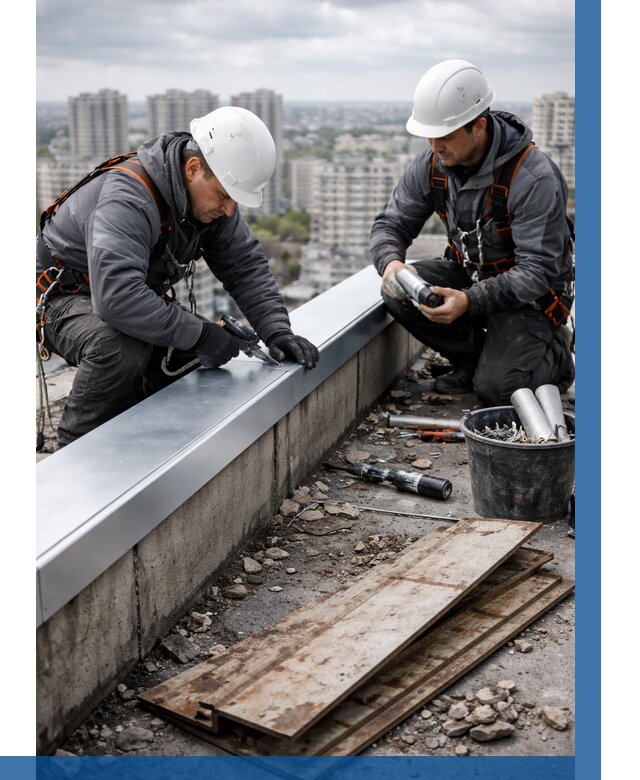 Замена парапетных крышек под ключ в Орске от 1241 р. | ВЫСОТНИК-Рск