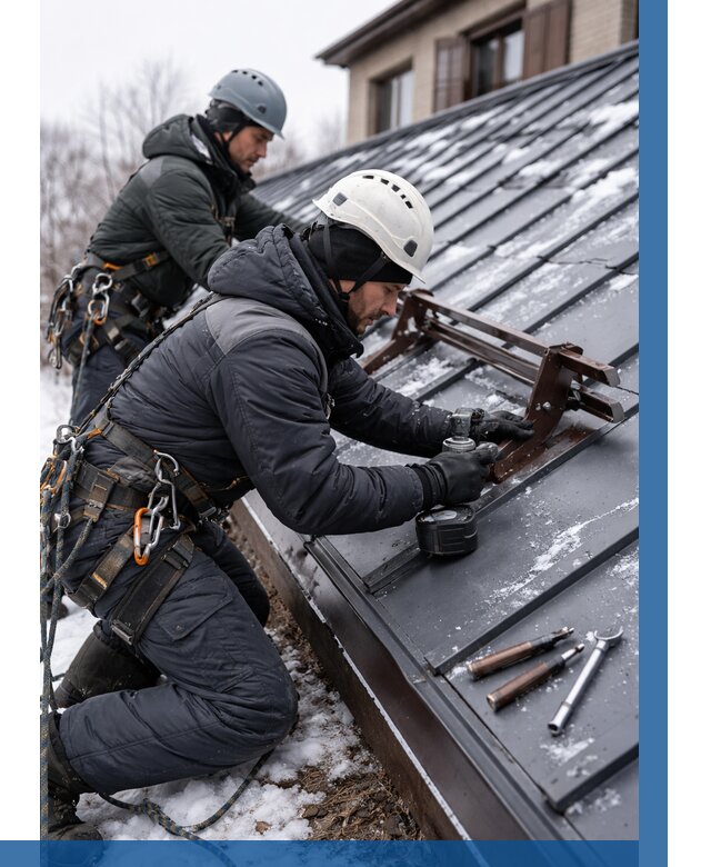 Монтаж снегозадержателей в Орске от 465 р. | ВЫСОТНИК-Рск