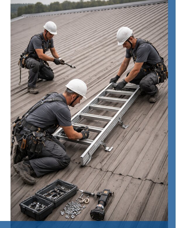 Монтаж кровельной лестницы в Орске от 4653 р. | ВЫСОТНИК-Рск