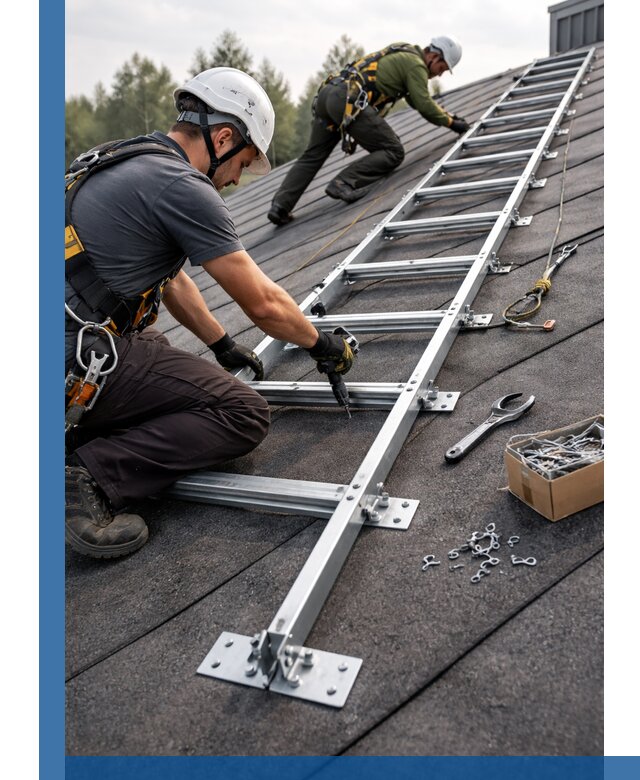 Профессиональный монтаж кровельной лестницы в Орске под ключ