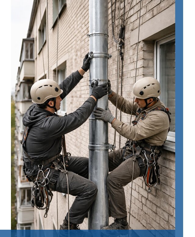 Замена водосточных труб в Орске от 6721 р. | ВЫСОТНИК-Рск