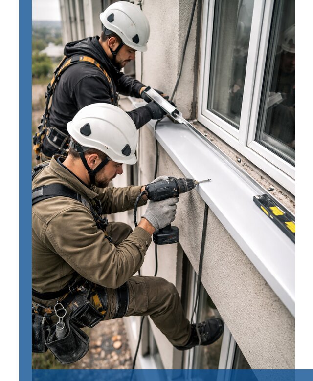 Профессиональный монтаж оконных отливов и отведения воды в Орске