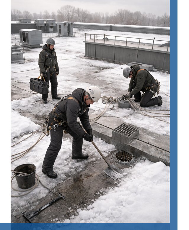 Абонентское обслуживание кровли зимой в Орске от 8272 р. | ВЫСОТНИК-Рск