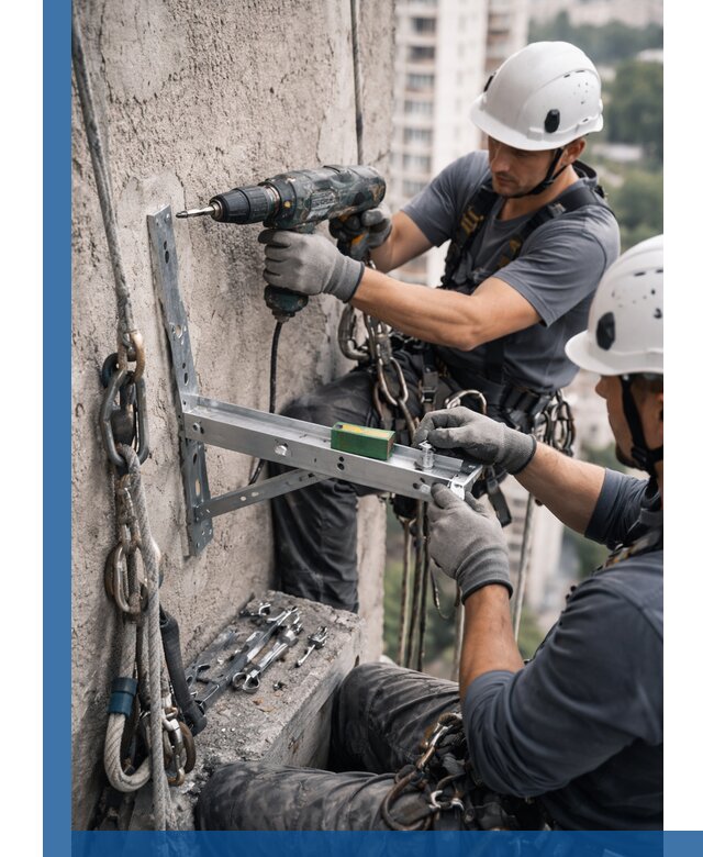 Установка кронштейнов кондиционера и крепежа в Орске