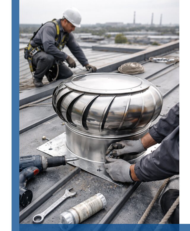 Установка дефлекторов на кровле в Орске профессионально