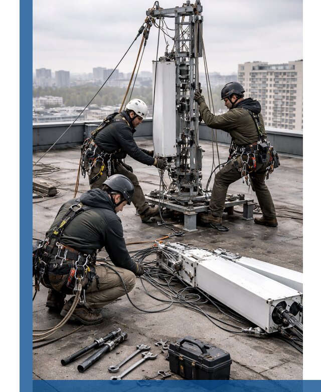 Демонтаж антенн на крыше зданий в Орске с гарантией