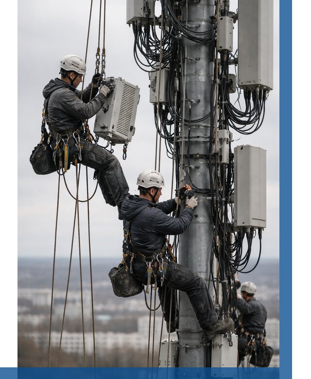 Монтаж оборудования связи на мачте в Орске от 7755 р. | ВЫСОТНИК-Рск