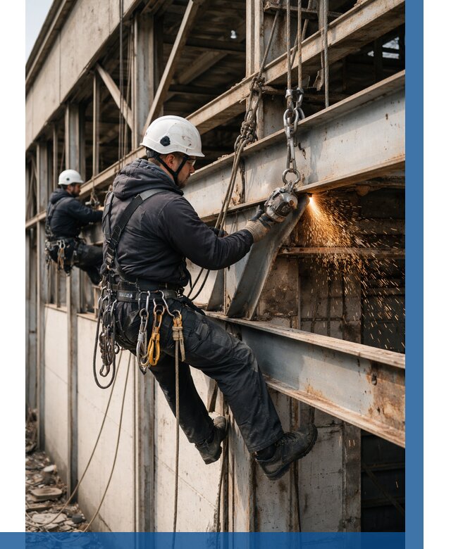 Демонтаж металлоконструкций на высоте в Орске от 6721р. |ВЫСОТНИК-Рск