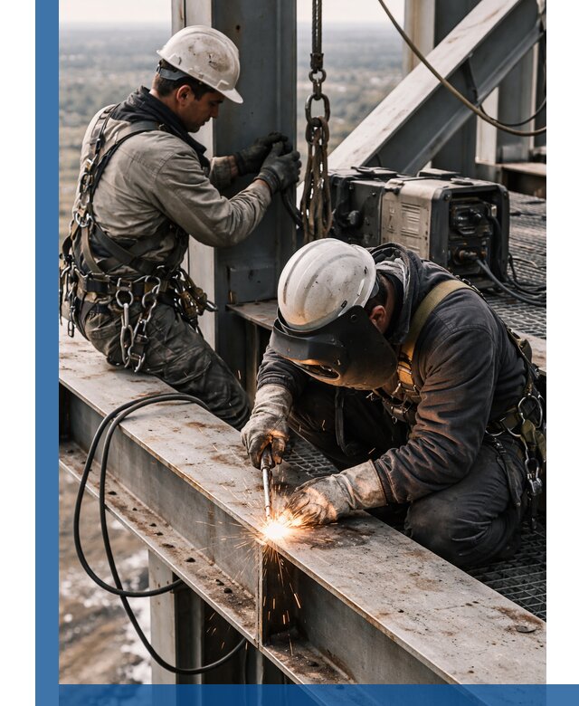 Высотные сварочные работы в Орске для промышленных объектов